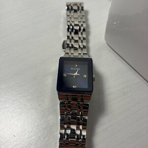 Women's Bulova Futuro Diamond-Accent Stainless Steel Watch